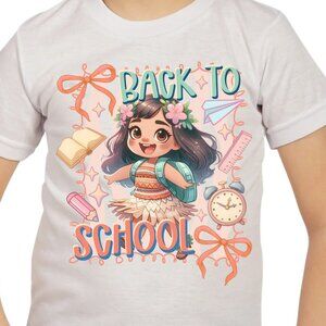 Princess Moana Chibi Back to school Graphic T-shirt for kids